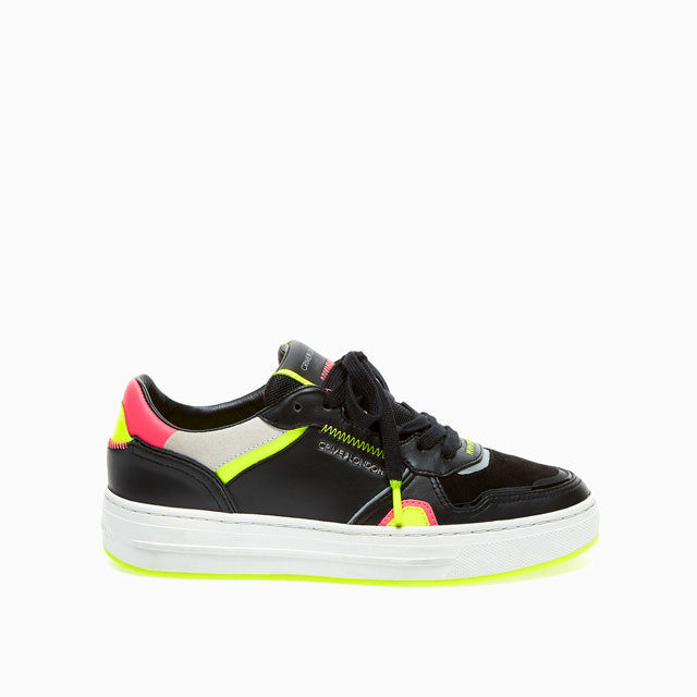 LOW TOP OFF COURT  BLACK-YELLOW PINK