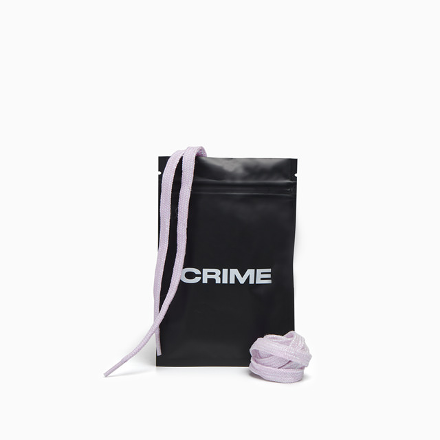 CRIME SHOESLACES LILAC LUREX