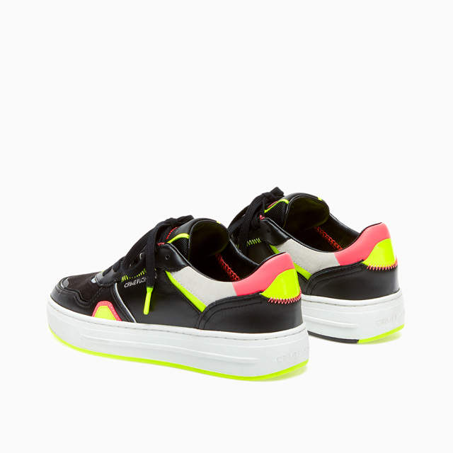 LOW TOP OFF COURT  BLACK-YELLOW PINK