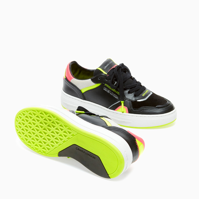 LOW TOP OFF COURT  BLACK-YELLOW PINK